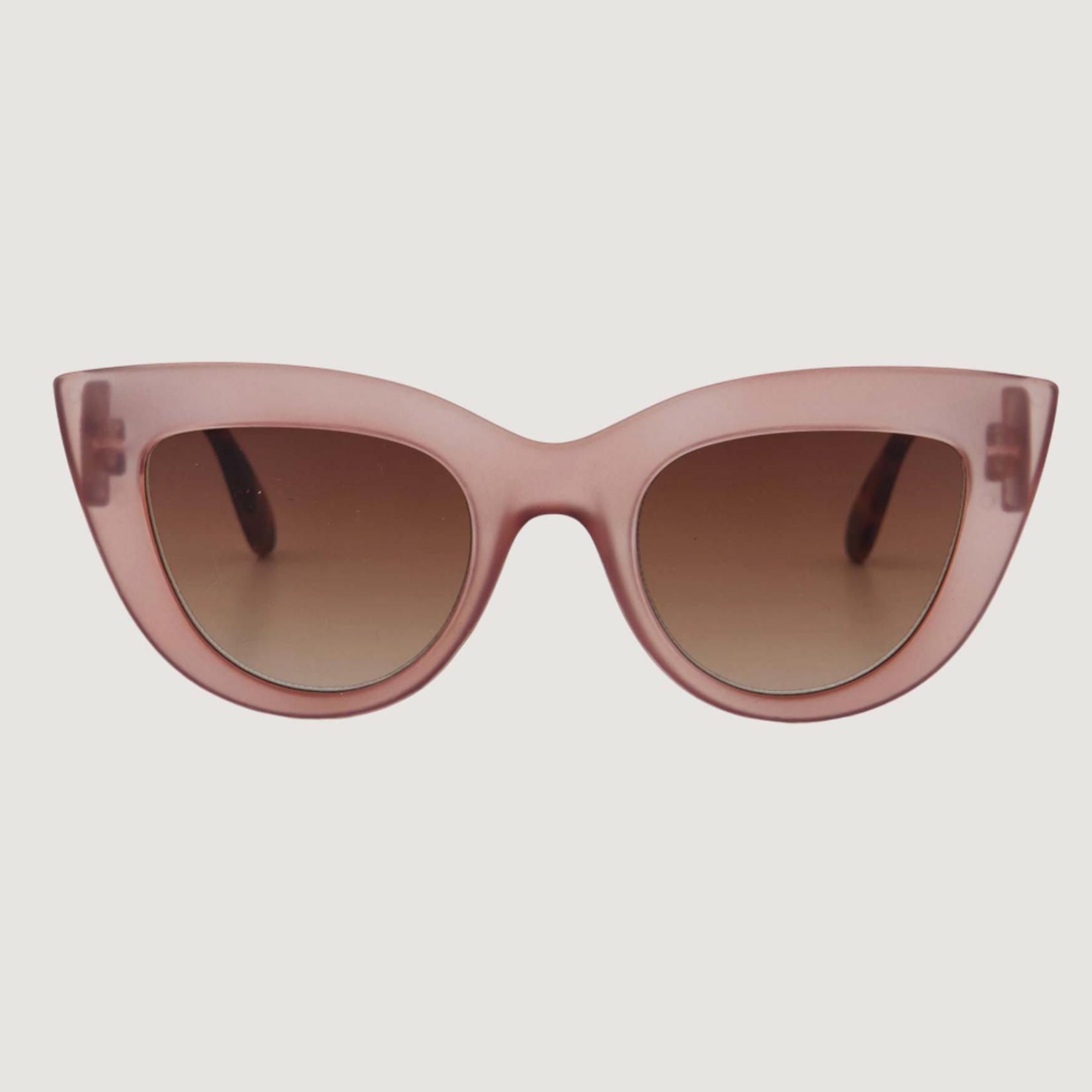 ZUSSS ZUSSS - Cat eye zonnebril met panterprint details incl koker