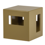 VT WONEN VT WONEN - Bijzettafel Modern MDF hout hoogglans honinggeel H 40 x B 40 x D 40 cm