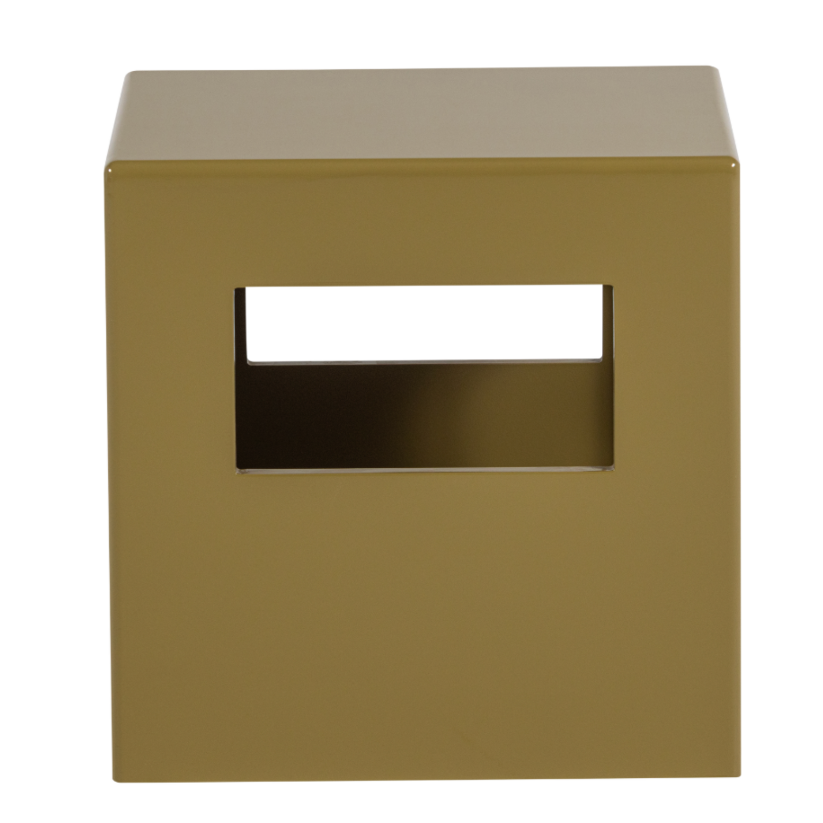VTWONEN VTWONEN - Bijzettafel Modern MDF hout hoogglans honinggeel H 40 x B 40 x D 40 cm
