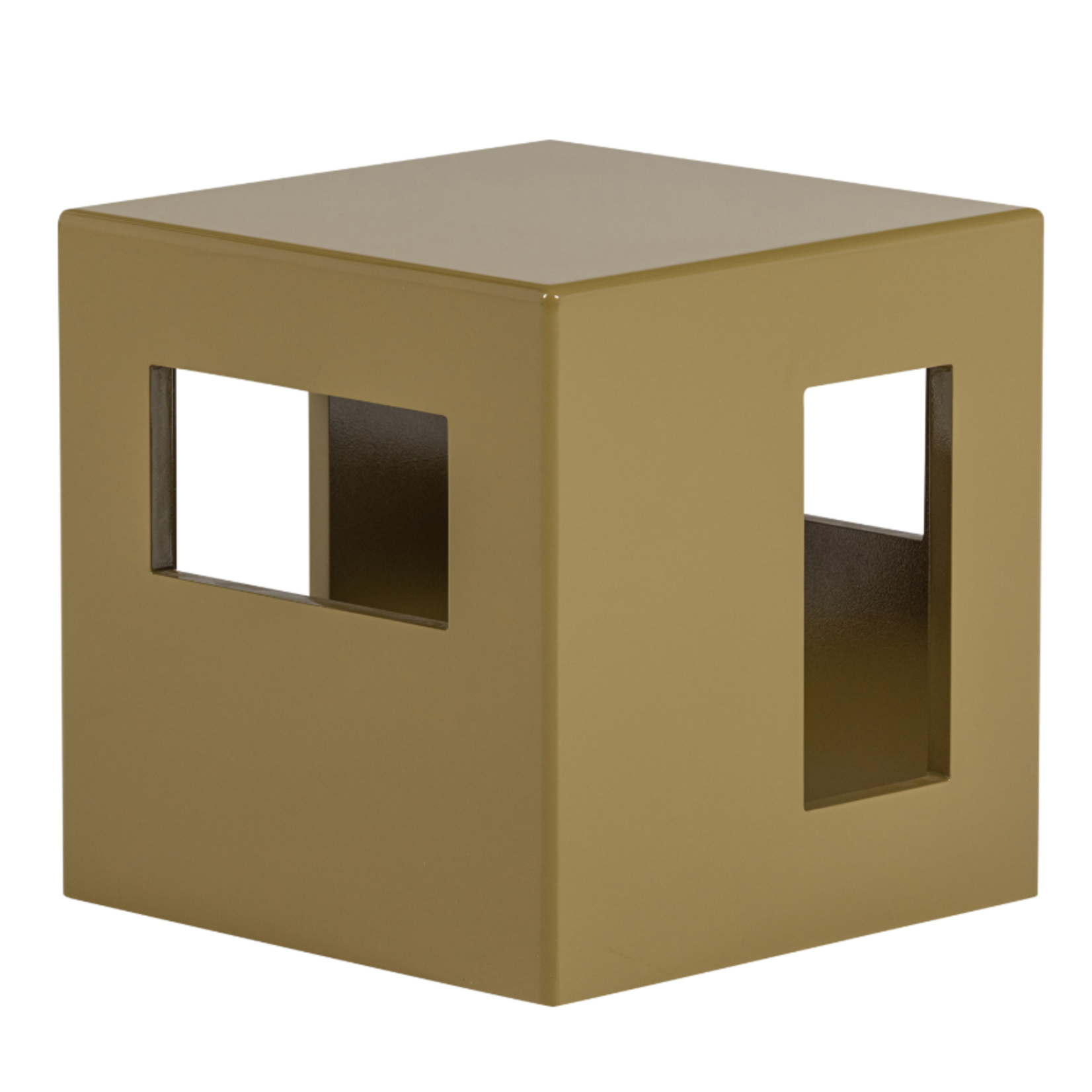 VTWONEN VTWONEN - Bijzettafel Modern MDF hout hoogglans honinggeel H 40 x B 40 x D 40 cm