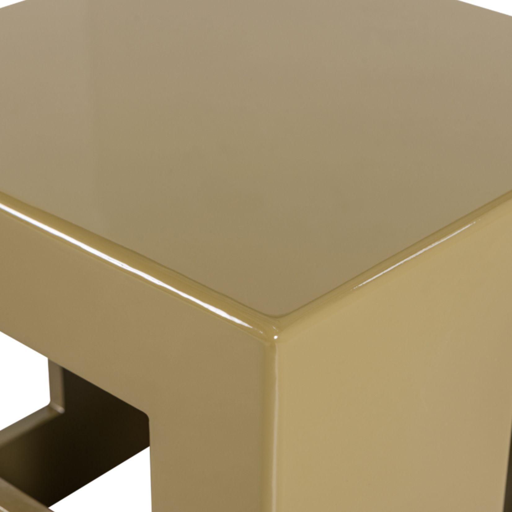 VTWONEN VTWONEN - Bijzettafel Modern MDF hout hoogglans honinggeel H 40 x B 40 x D 40 cm
