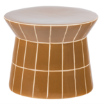WOOOD EXCLUSIVE WOOOD - Plu decoratieve bijzettafel  Ø38X30cm keramiek honinggeel