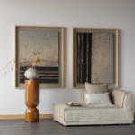 WOOOD EXCLUSIVE WOOOD - Toval plantenstandaard/pot hoog metaal hoogglans honinggeel