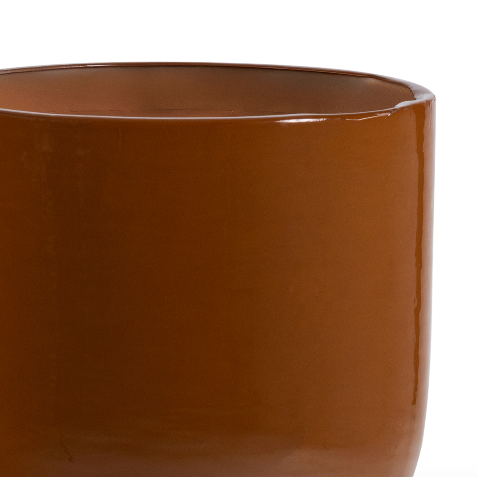 WOOOD EXCLUSIVE WOOOD - Toval plantenstandaard/pot hoog metaal hoogglans honinggeel
