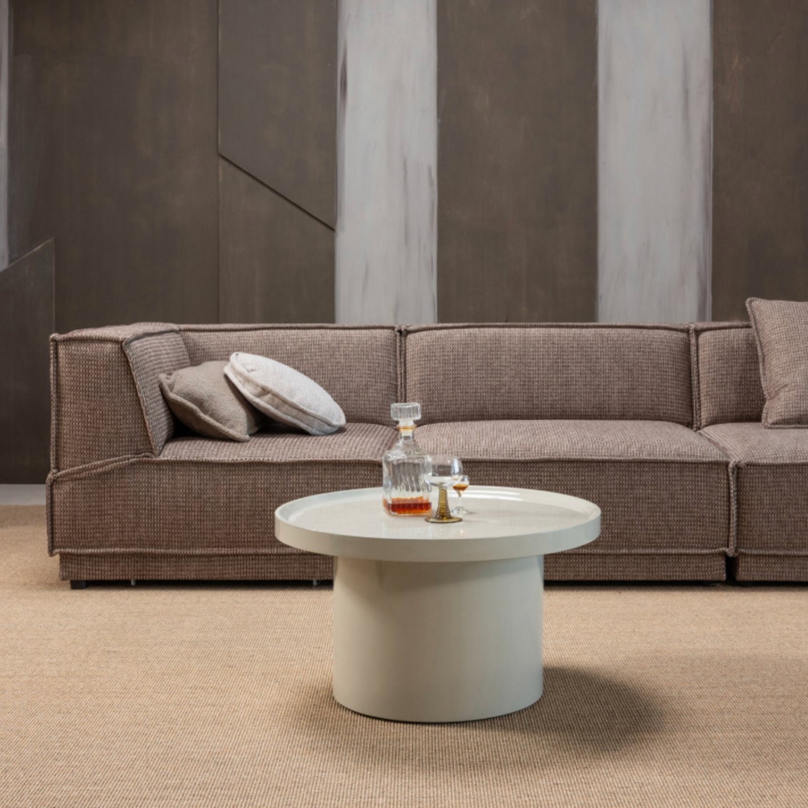 WOOOD EXCLUSIVE WOOOD - Veluna bijzettafel 40X70cm hout hoogglans zand