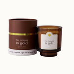 ZUSSS ZUSSS - Geurkaars in koker this moment is gold brown/white