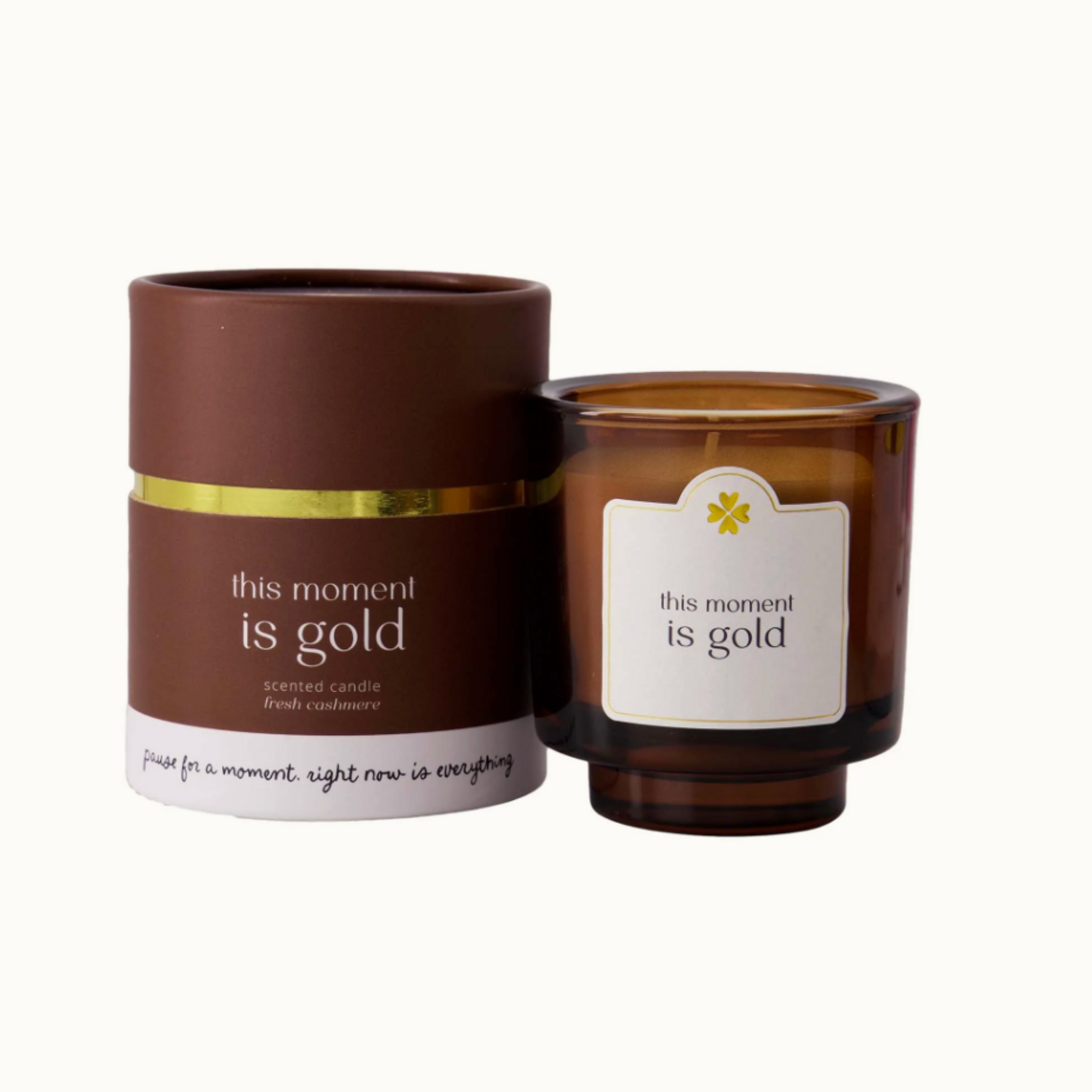 ZUSSS ZUSSS - Geurkaars in koker this moment is gold brown/white