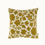 ZUSSS ZUSSS - Kussen bloemen embroidery 45x45cm  white/oker