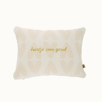 ZUSSS ZUSSS - Kussen hartje van goud 35x25cm off white/ goud