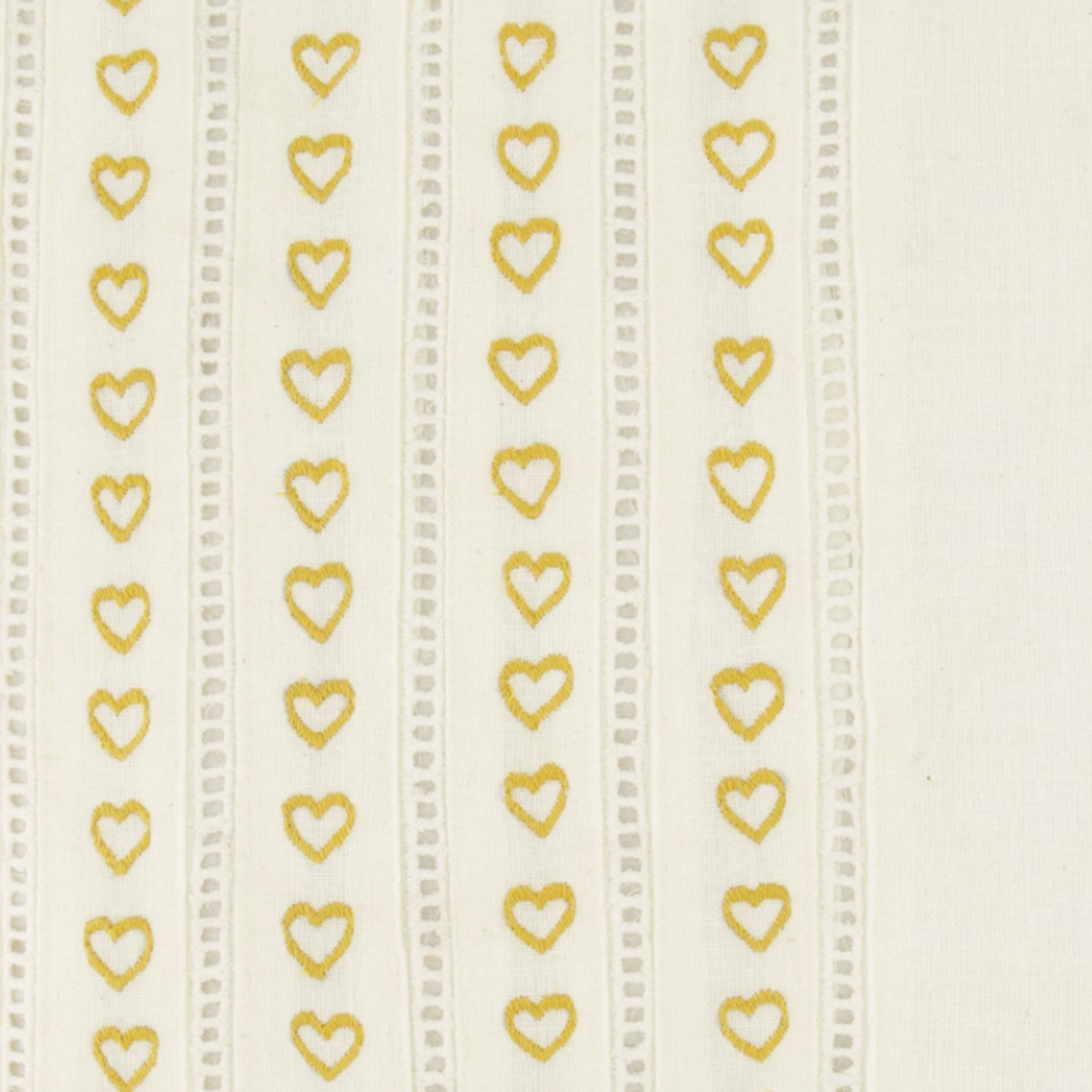 ZUSSS ZUSSS - Kussen hartjes 45x45cm wit/oker