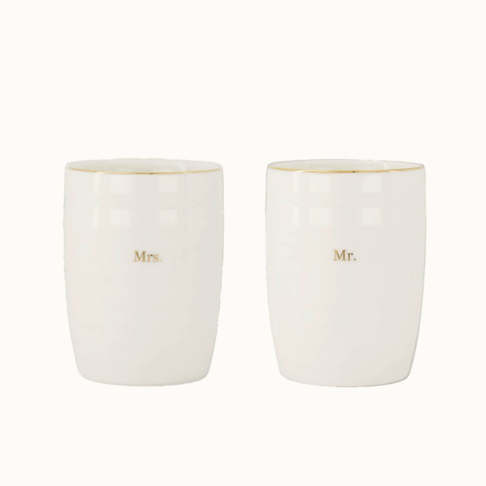 ZUSSS ZUSSS - Set van 2 mokken Mr & Mrs wit/goud