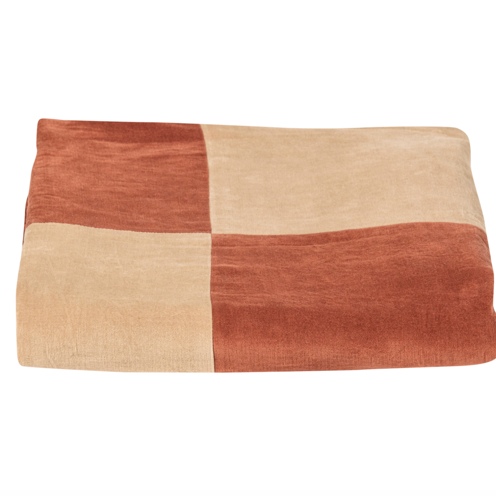 WOOOD EXCLUSIVE WOOOD - Plaid Zena 130X170 CM velvet roestbruin/beige