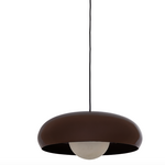 WOOOD EXCLUSIVE WOOOD - Hanglamp Tivo rond metaal hoogglans bruin