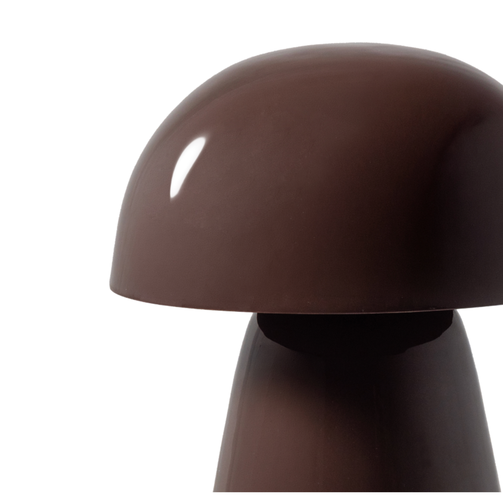 WOOOD EXCLUSIVE WOOOD - Tafellamp Lumor metaal hoogglans bruin
