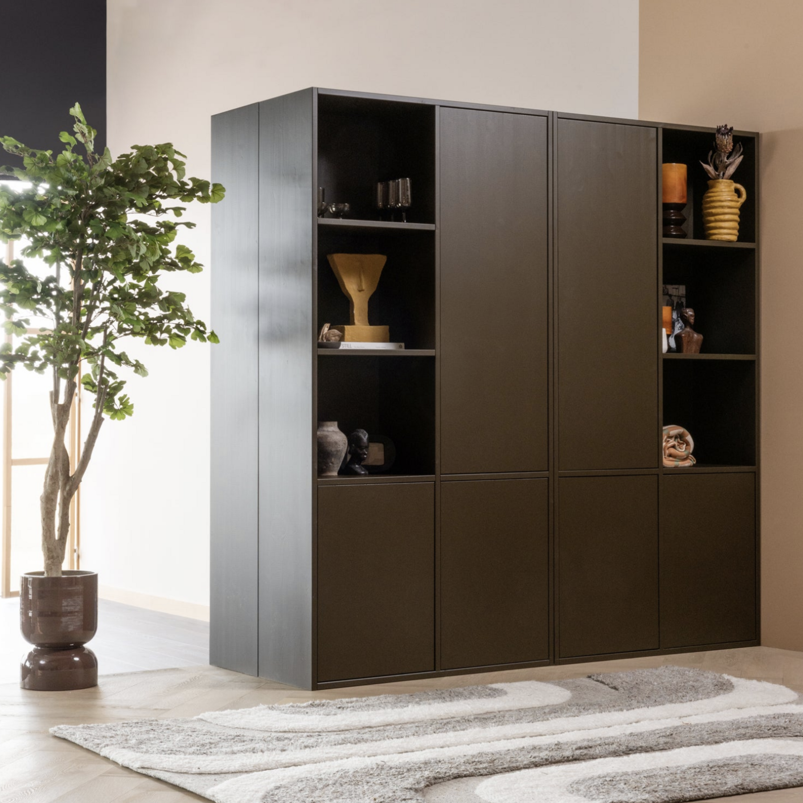WOOOD EXCLUSIVE WOOOD - Opbergkast Meggy rechts 108cm grenen middenbruin [fsc]