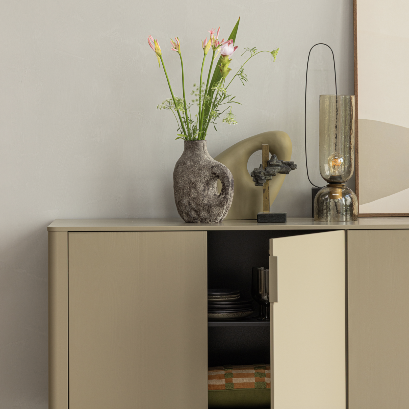 WOOOD EXCLUSIVE WOOOD - Dressoir Gunnar 200 CM Grenen modder