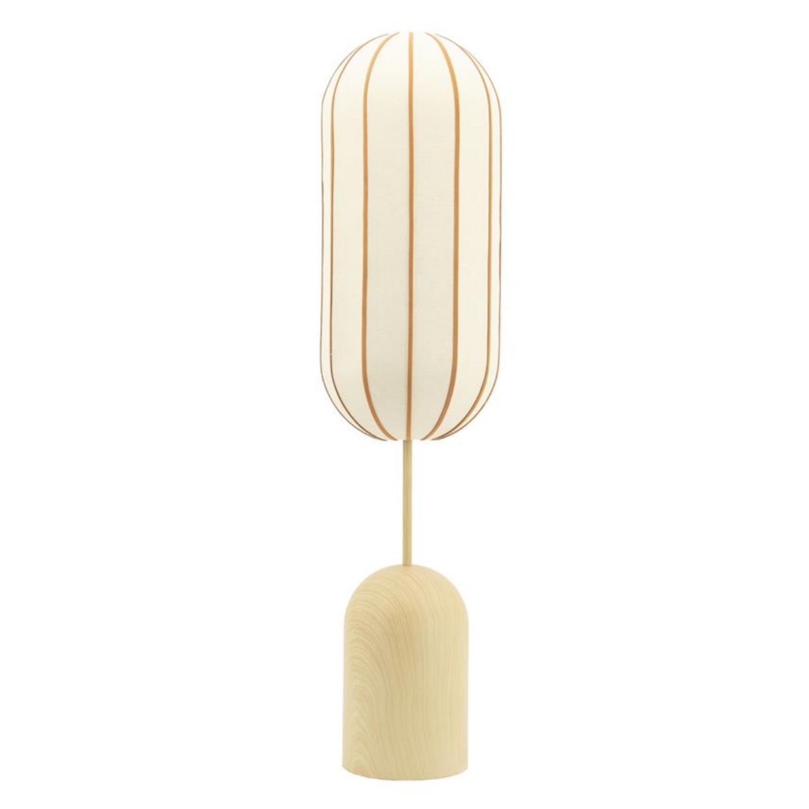 BY BOO BY-BOO - Floor lamp cocoon natural 145cm linnen en leder
