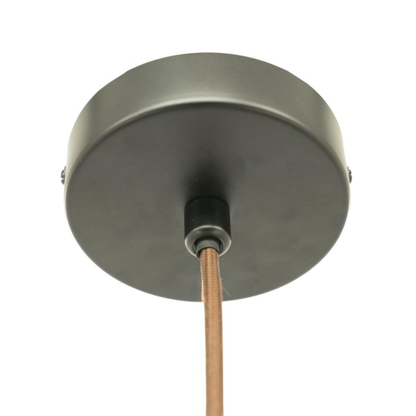 BY BOO BY-BOO - Hanglamp cocoon natural 66cmx28cm  linnen en leder