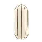 BY BOO BY-BOO - Hanglamp cocoon natural 66cmx28cm  linnen en leder