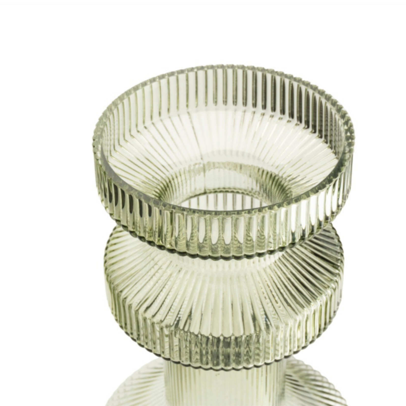 ISAA ISAA - Kandelaar /vaas ARA groen 14,5x61cm glas