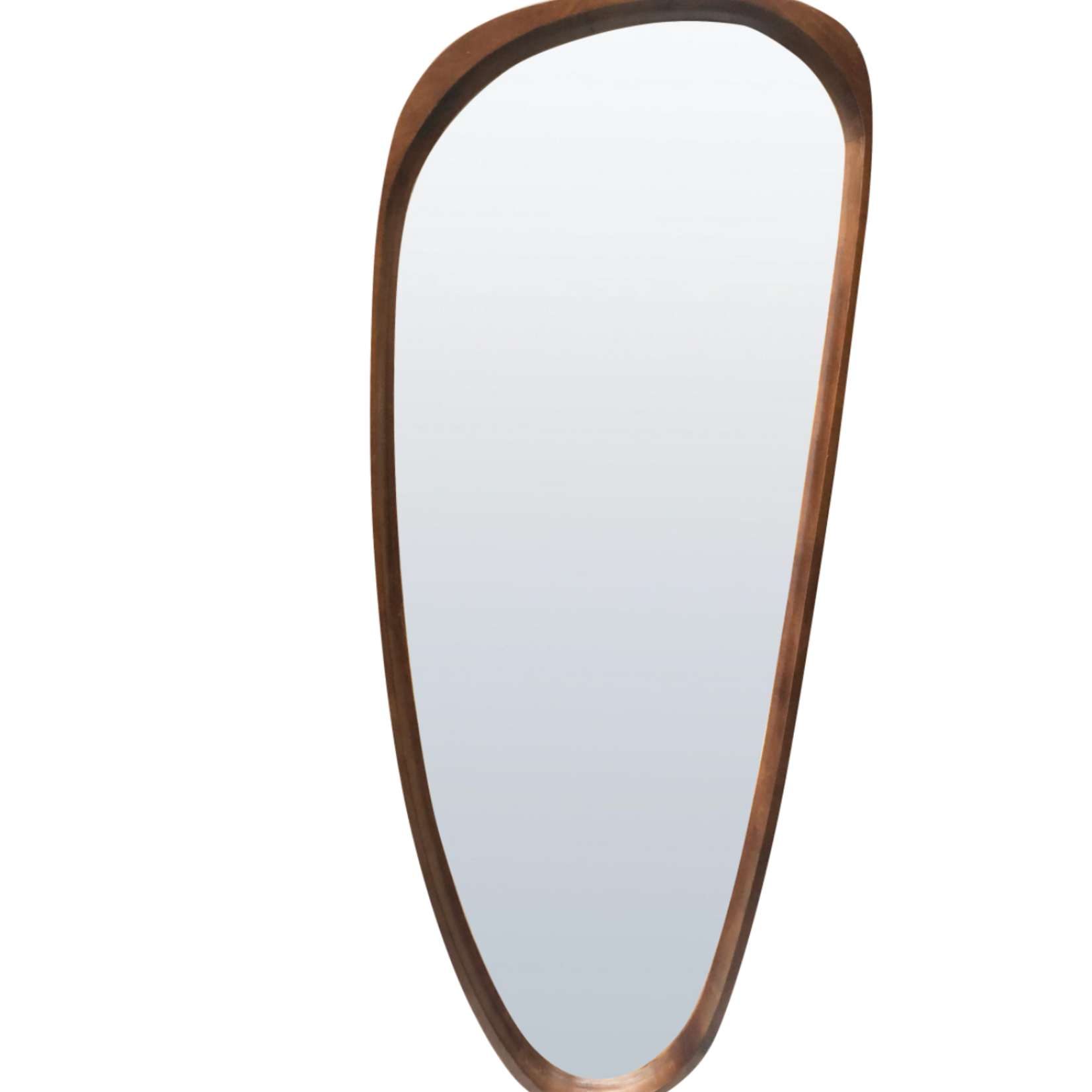 -- Spiegel eivorm donker hout 70X150 CM