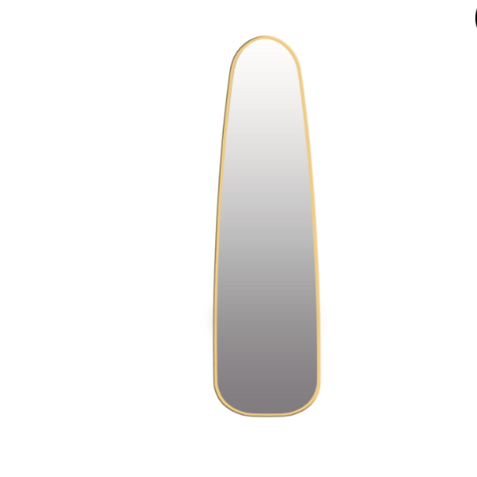 -- Spiegel ovaal aluminium goud 50x160 cm