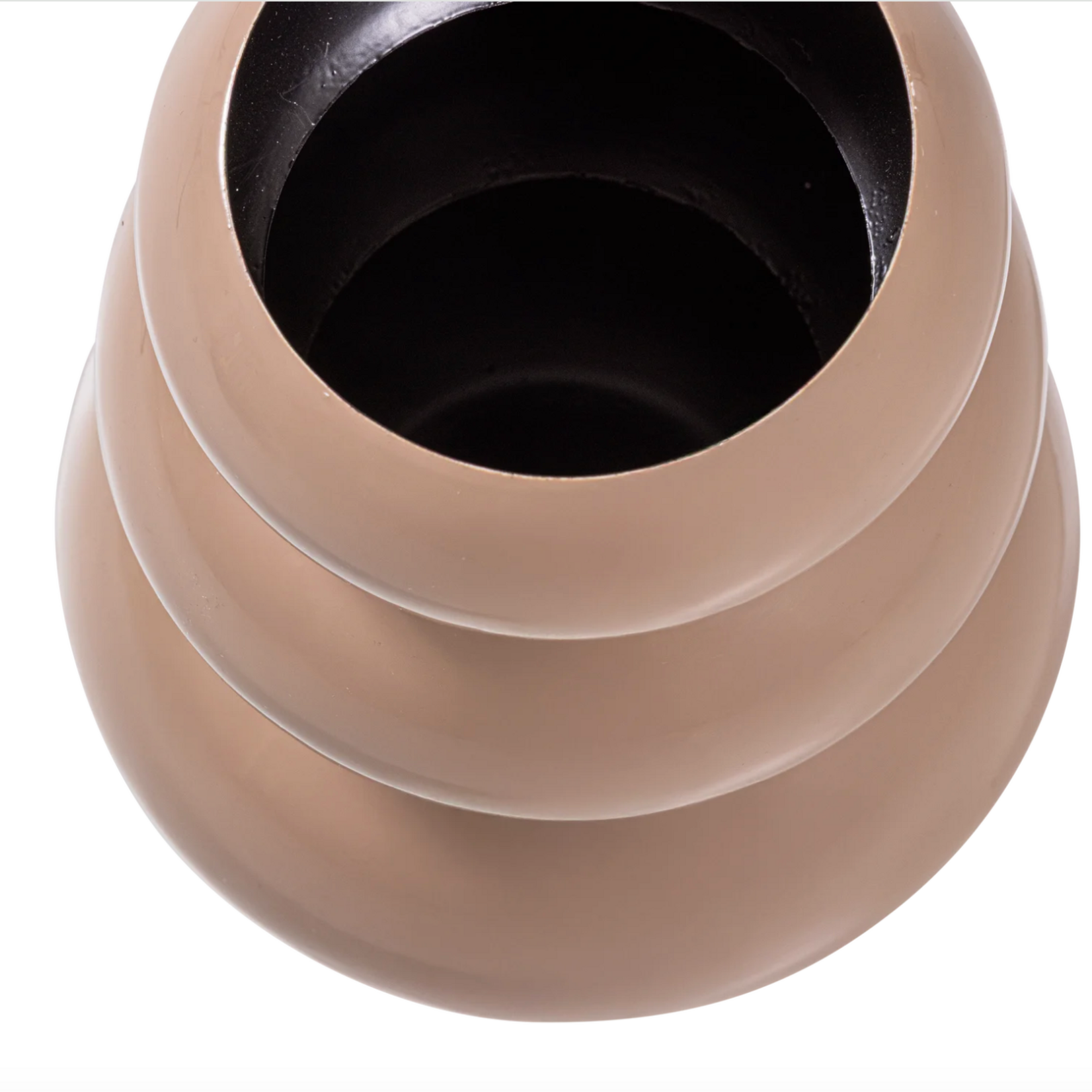 WOOOD EXCLUSIVE WOOOD - Vaas metaal tera hoogglans lichtroze H 35 x B 28 x D 28 cm