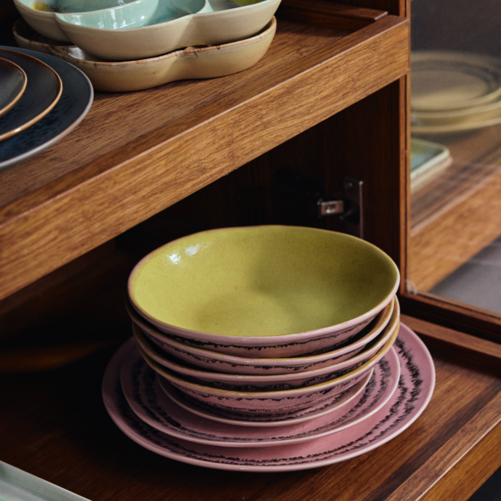 HKLIVING HKLIVING - 70's Ontbijtbord Bubble rose kst0214