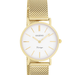 OOZOO OOZOO -  Horloge goudkleurig met metalen mesh armband - C20231