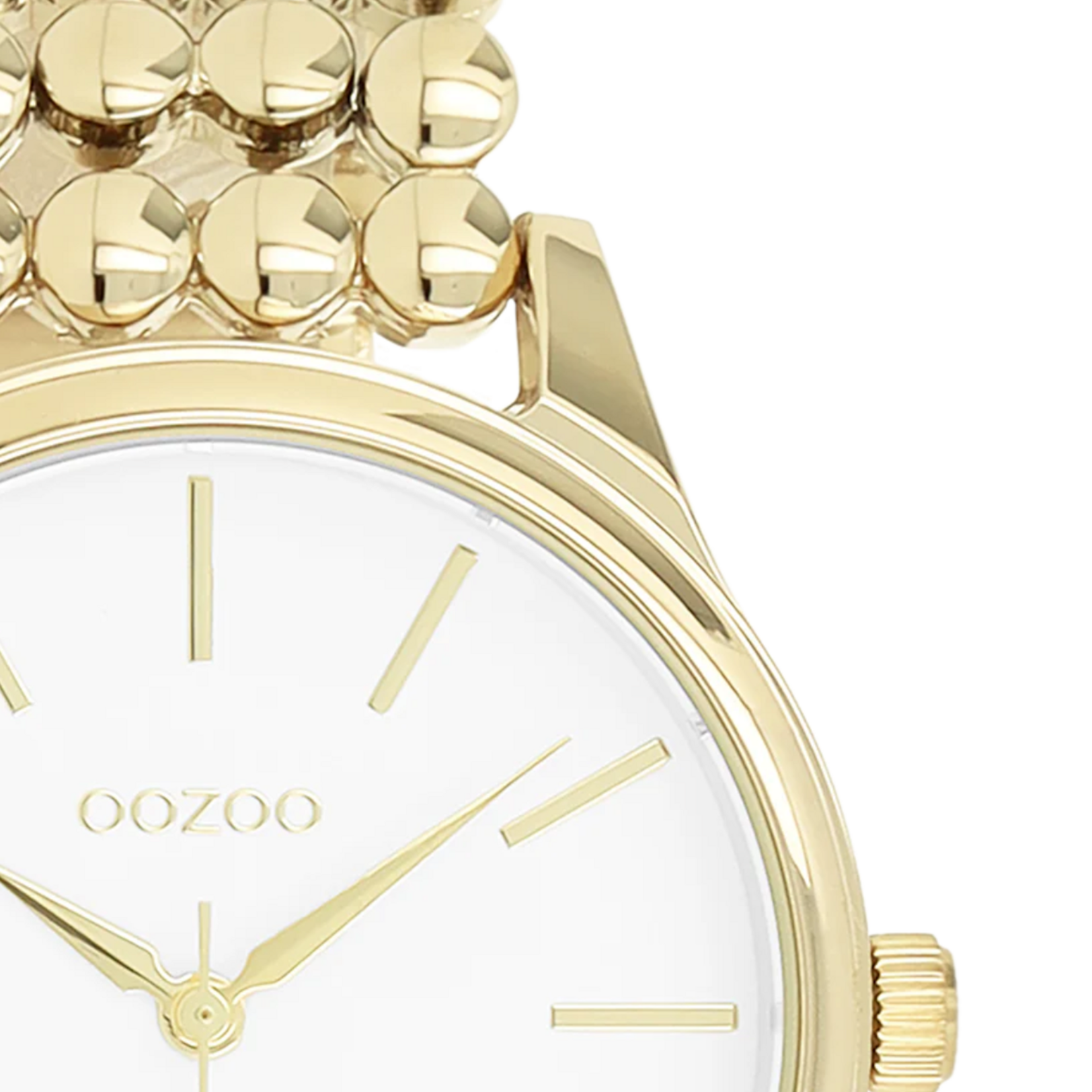 OOZOO OOZOO - Horloge goudkleurig met bolletjes schakelarmband  C11671