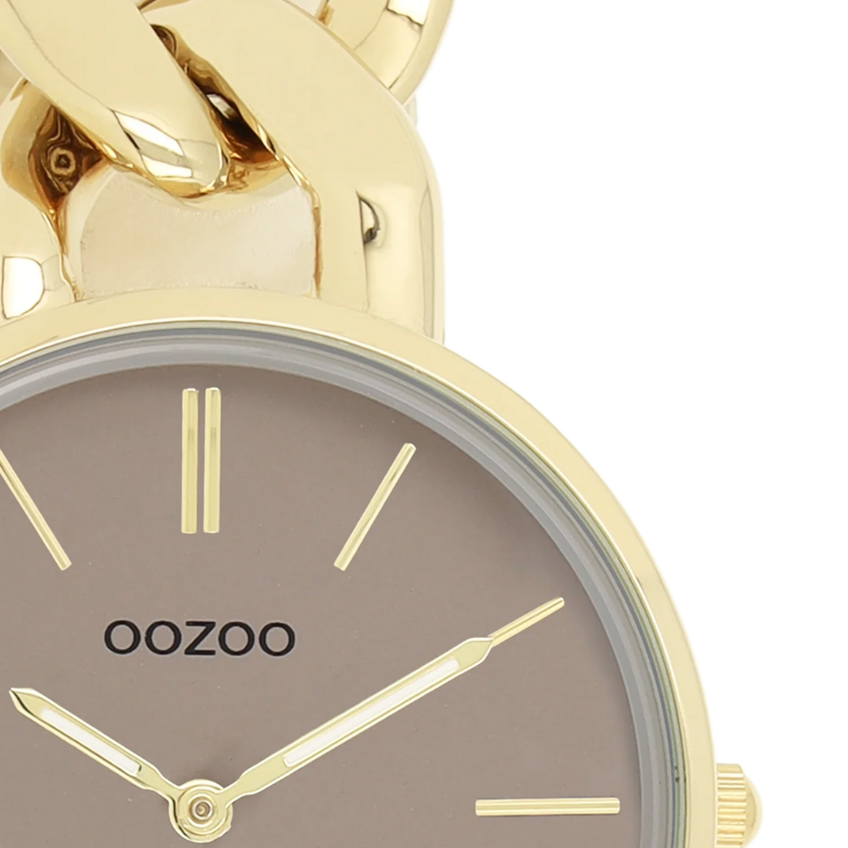 OOZOO OOZOO - Horloge goudkleurig met grove schakelarmband - C20358