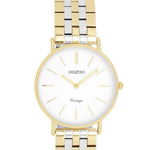 OOZOO OOZOO - Horloge goudkleurig met zilverkleurig/gouden roestvrijstalen armband - C20407
