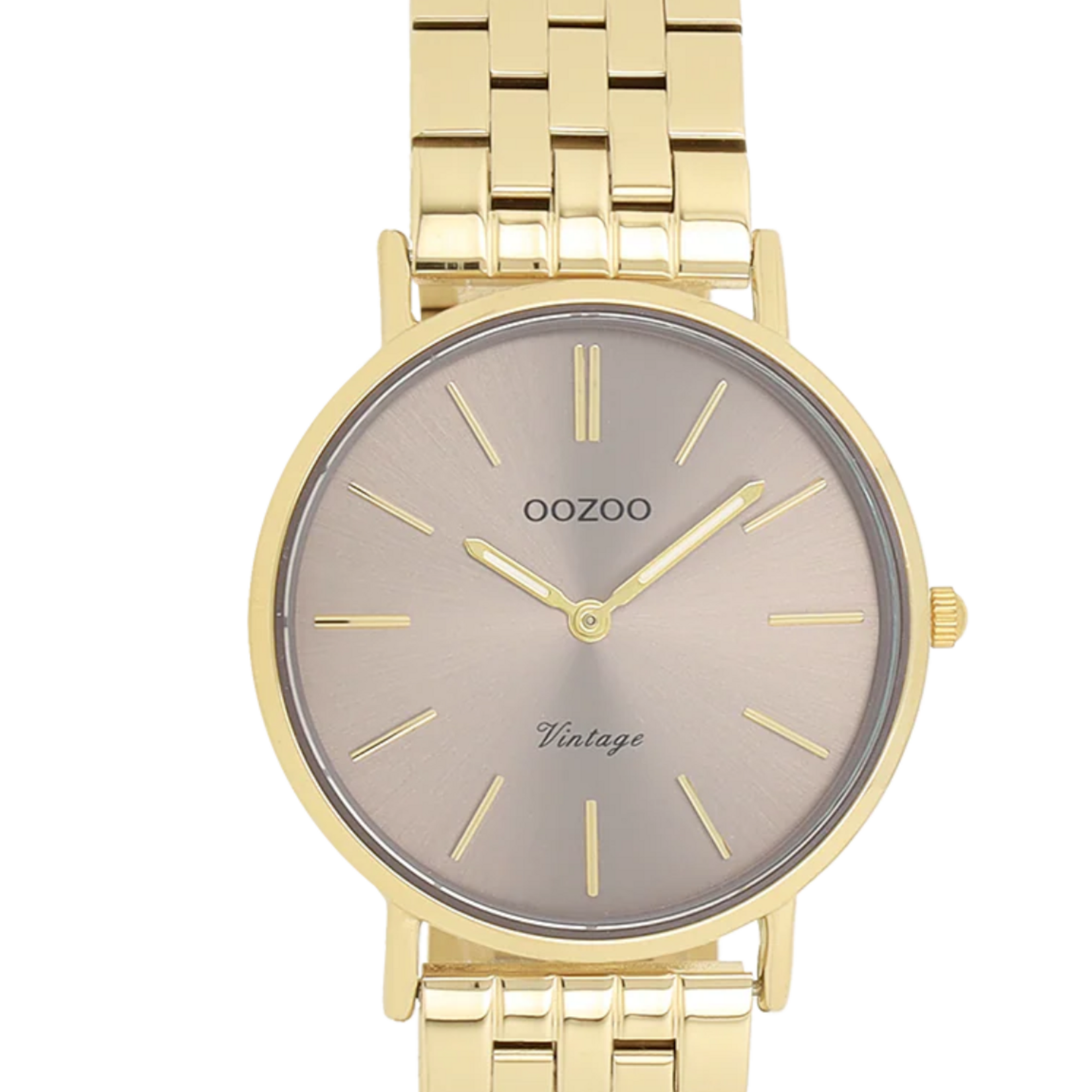 OOZOO OOZOO - Horloge goudkleurig met roestvrijstalen armband - C20403