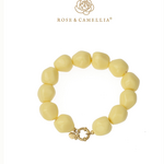 ROSE & CAMELLIA ROSE & CAMELLIA - Armband kralen butterscotch yellow