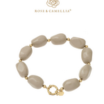 ROSE & CAMELLIA ROSE & CAMELLIA - Armband kralen taupe