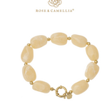 ROSE & CAMELLIA ROSE & CAMELLIA - Armband kralen beige
