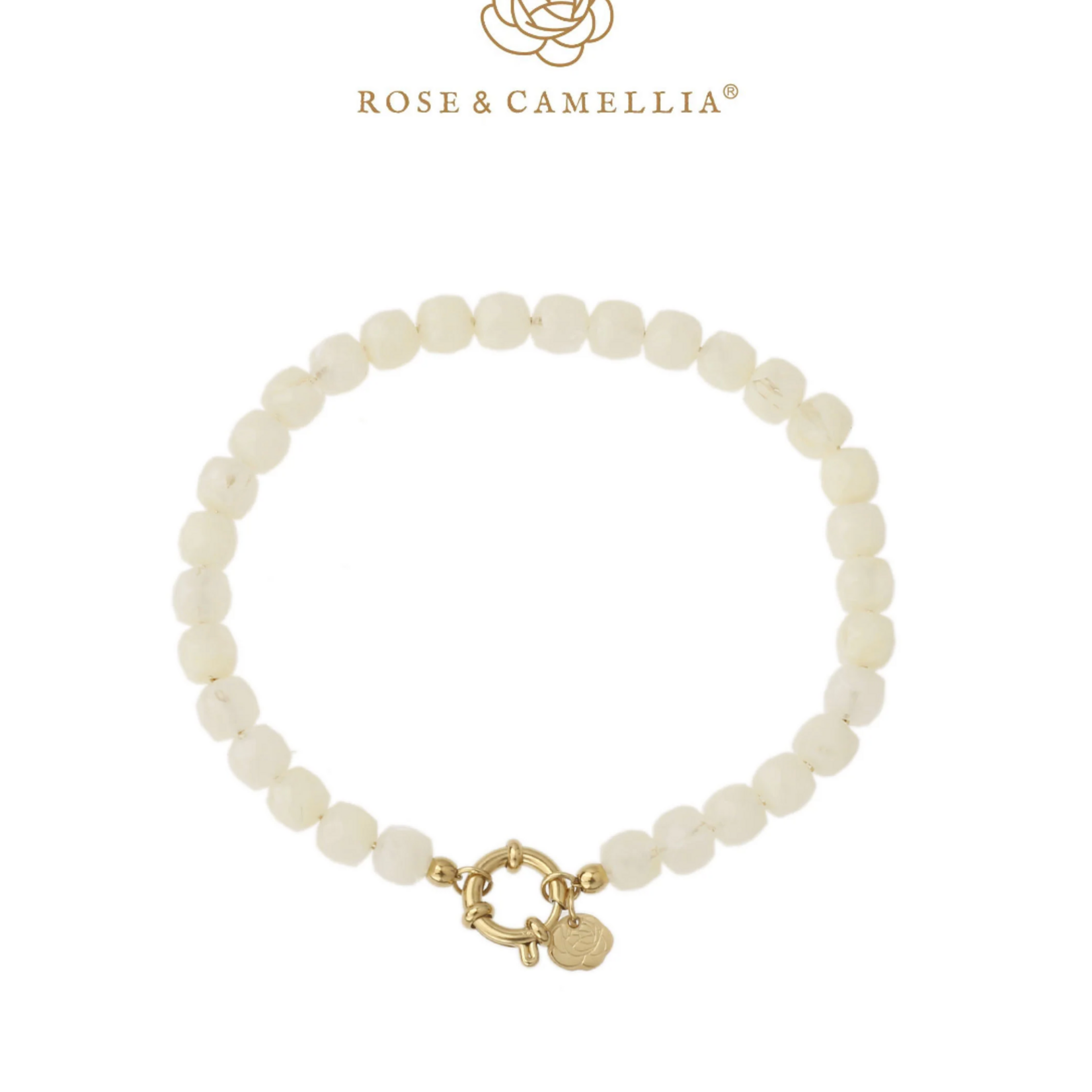 ROSE & CAMELLIA ROSE & CAMELLIA - Armband kralen small off white