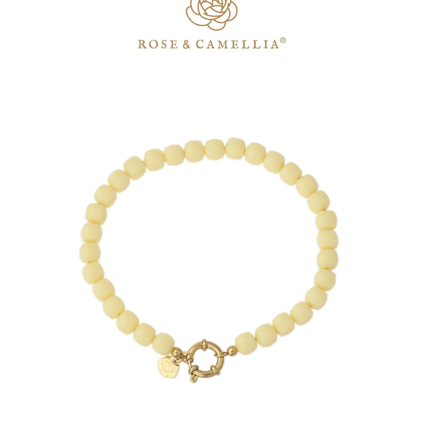 ROSE & CAMELLIA ROSE & CAMELLIA - Armband kralen small butterscotch yellow