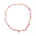 ROSE & CAMELLIA ROSE & CAMELLIA - Ketting glaskralen small rose/oranje
