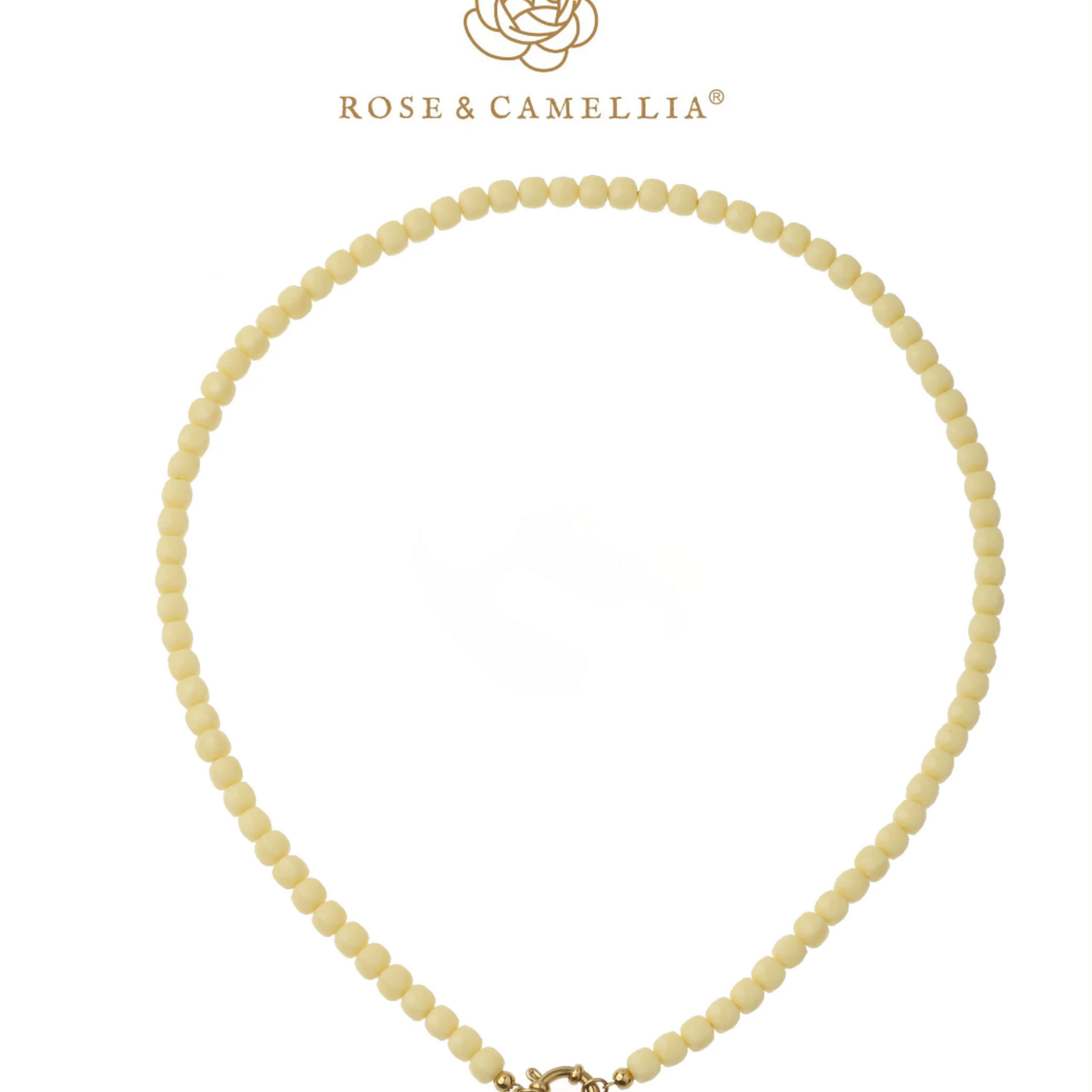 ROSE & CAMELLIA ROSE & CAMELLIA - Ketting kleine zacht gele kralen