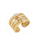 ROSE & CAMELLIA ROSE & CAMELLIA - Ring goud met steentjes maat 17