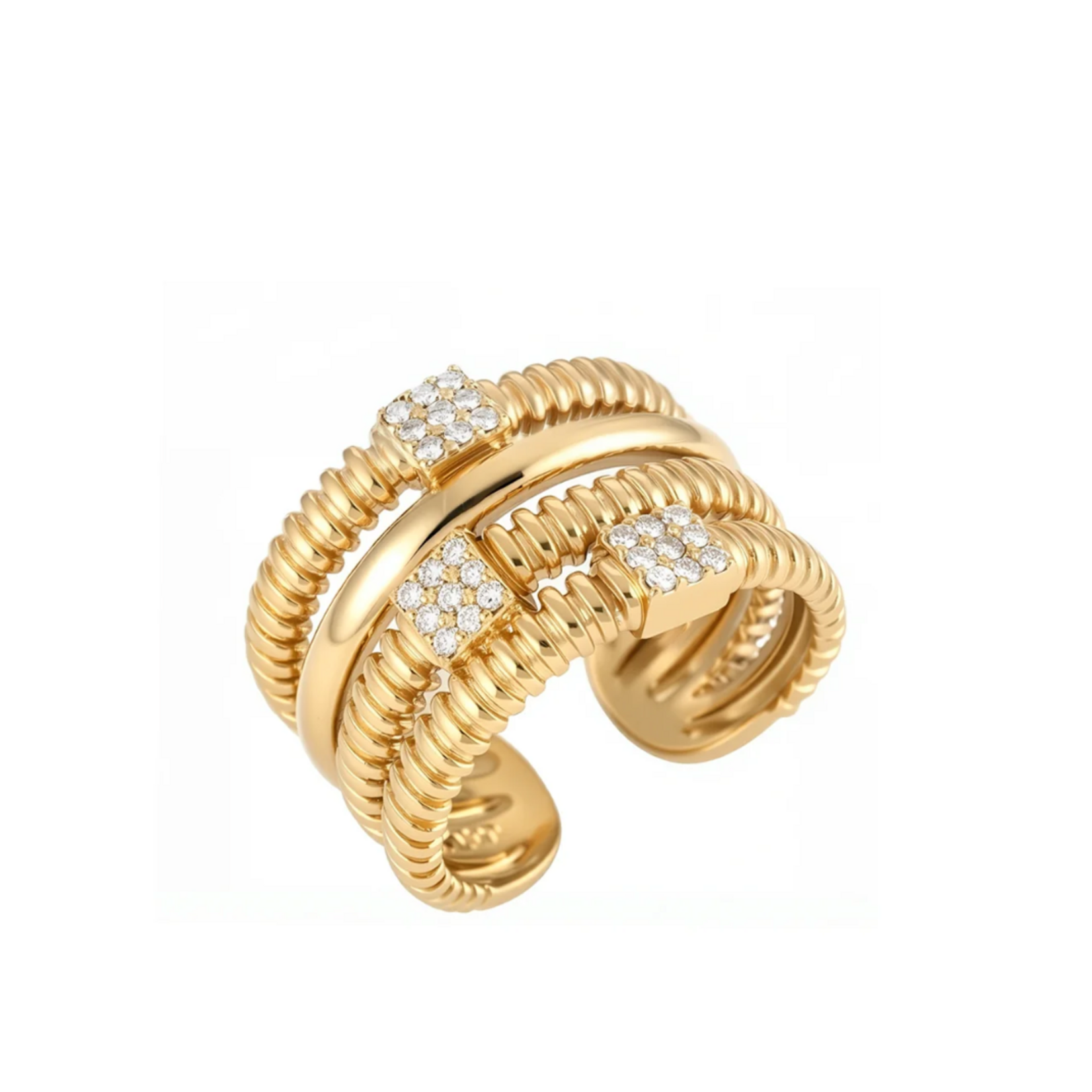 ROSE & CAMELLIA ROSE & CAMELLIA - Ring goud met steentjes maat 17