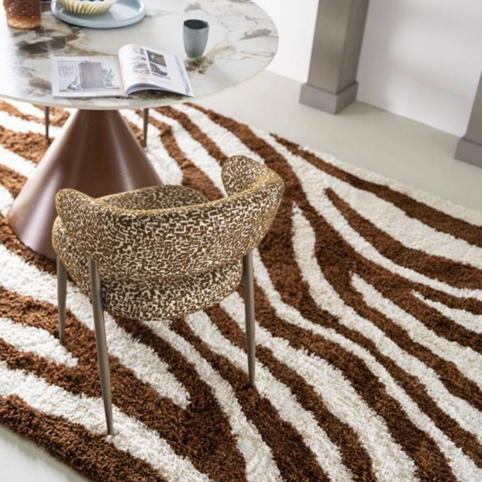 BY BOO BY BOO - Vloerkleed Marty 190 x 290 cm – Caramel
