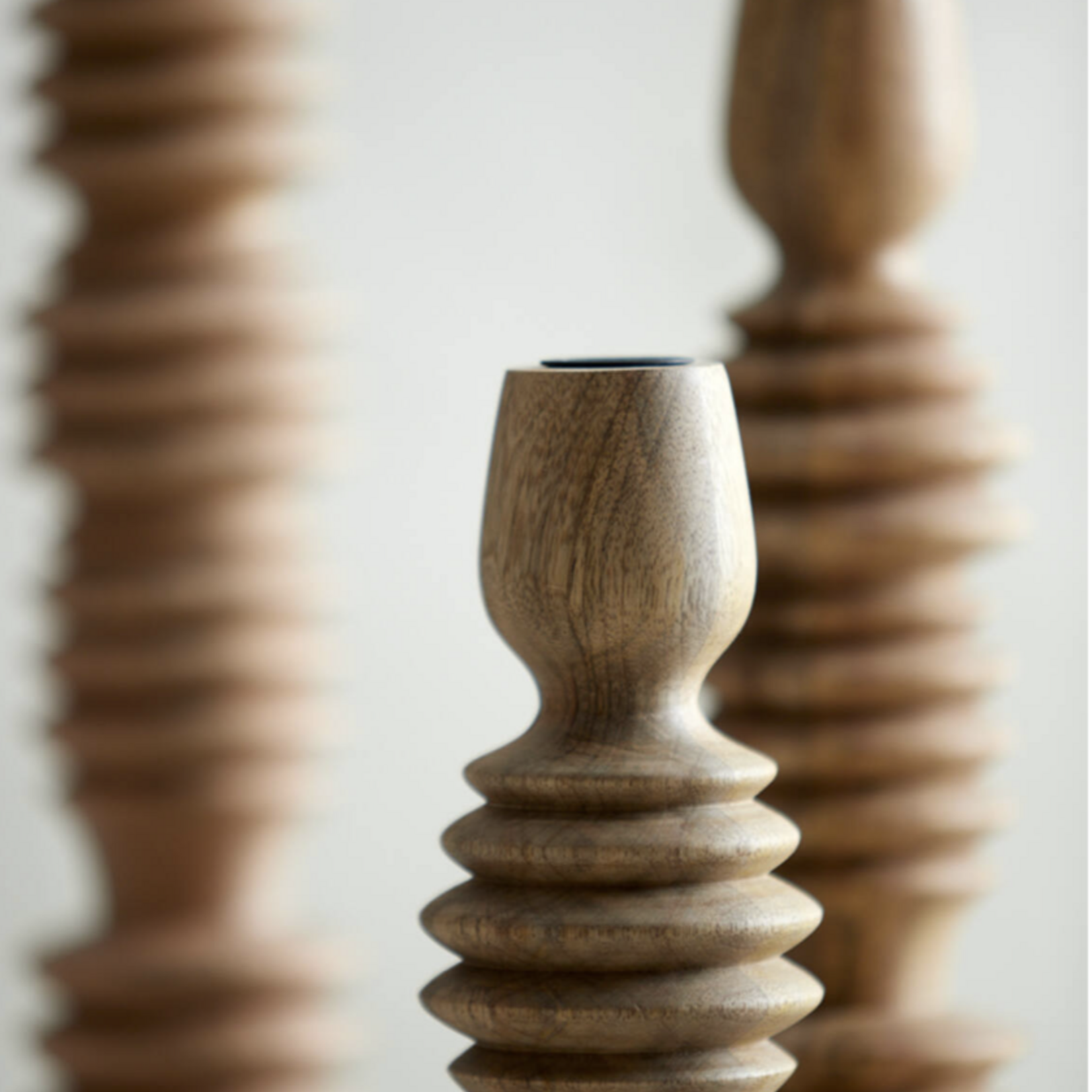 -- Kandelaar Ø7,5x28 cm  hout naturel