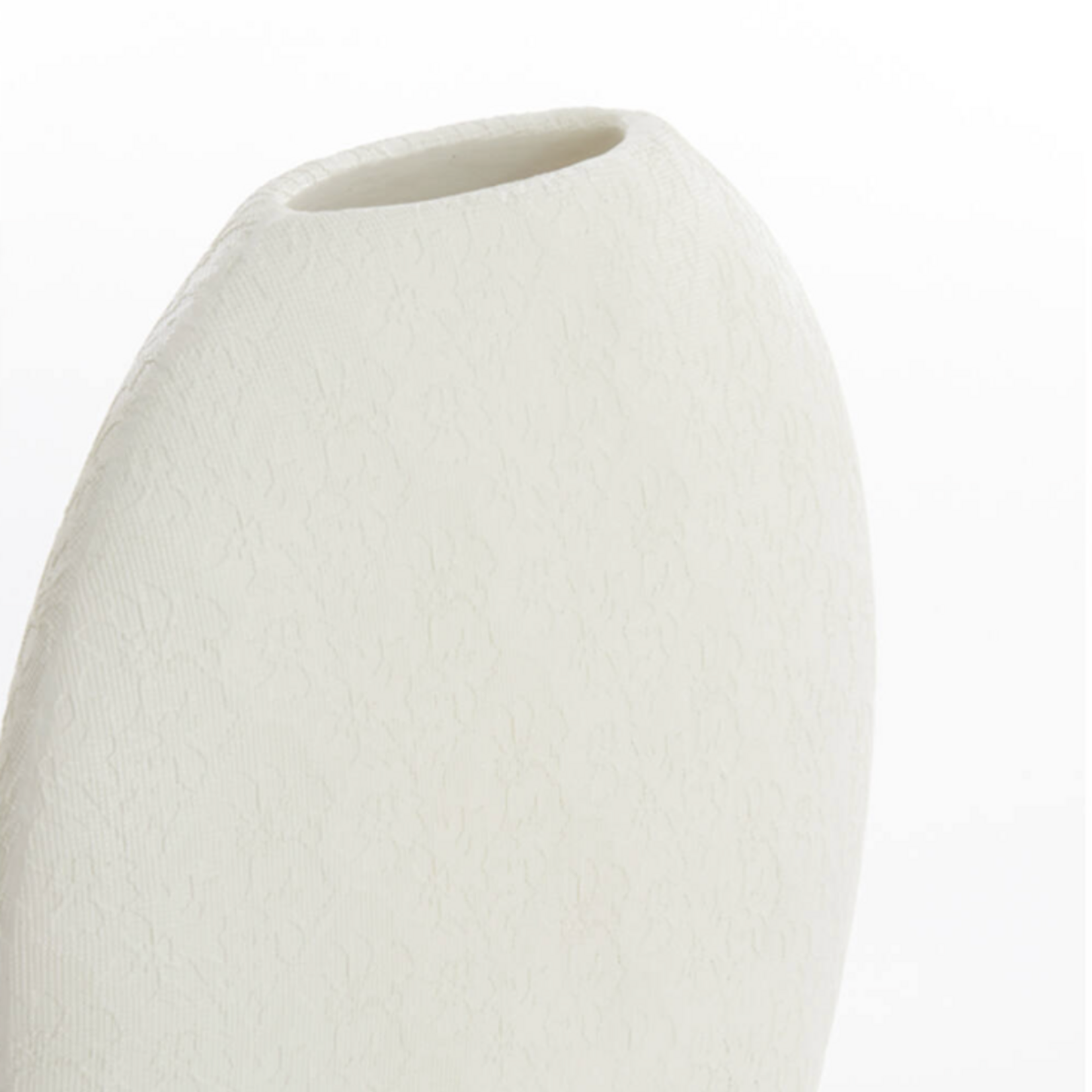 -- Vaas deco 40,5x11x40 cm  crème wit