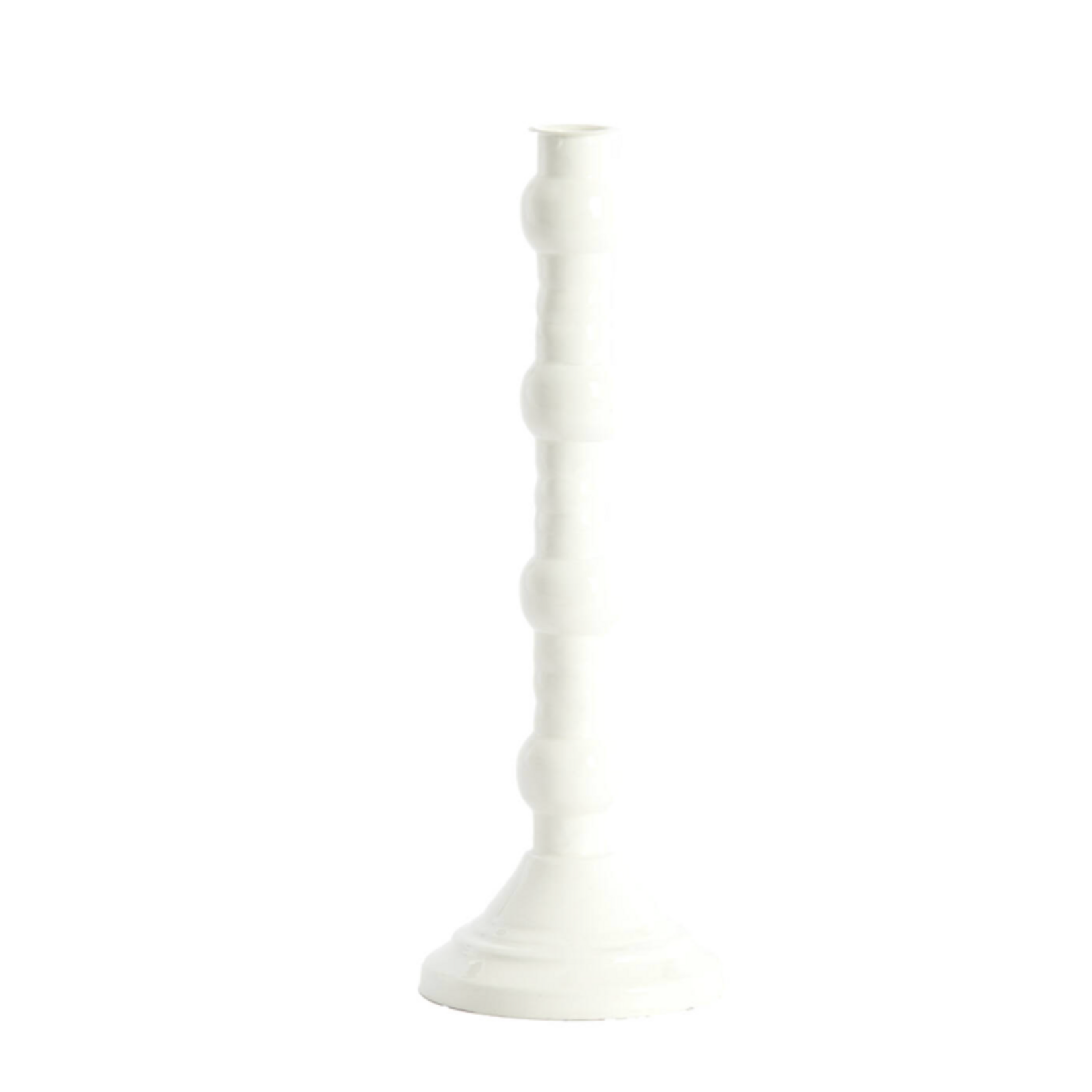 -- Kandelaar Ø10x31 cm  creme wit