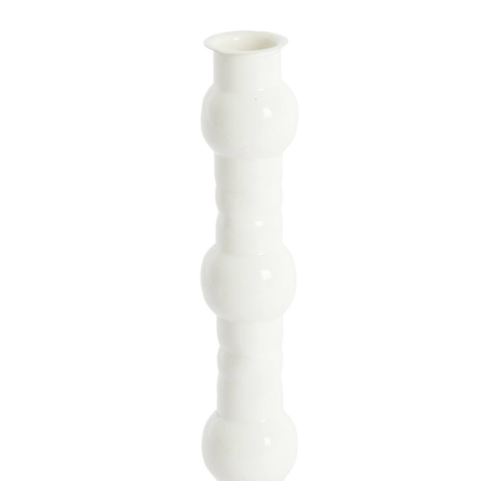 -- Kandelaar Ø10x31 cm  creme wit