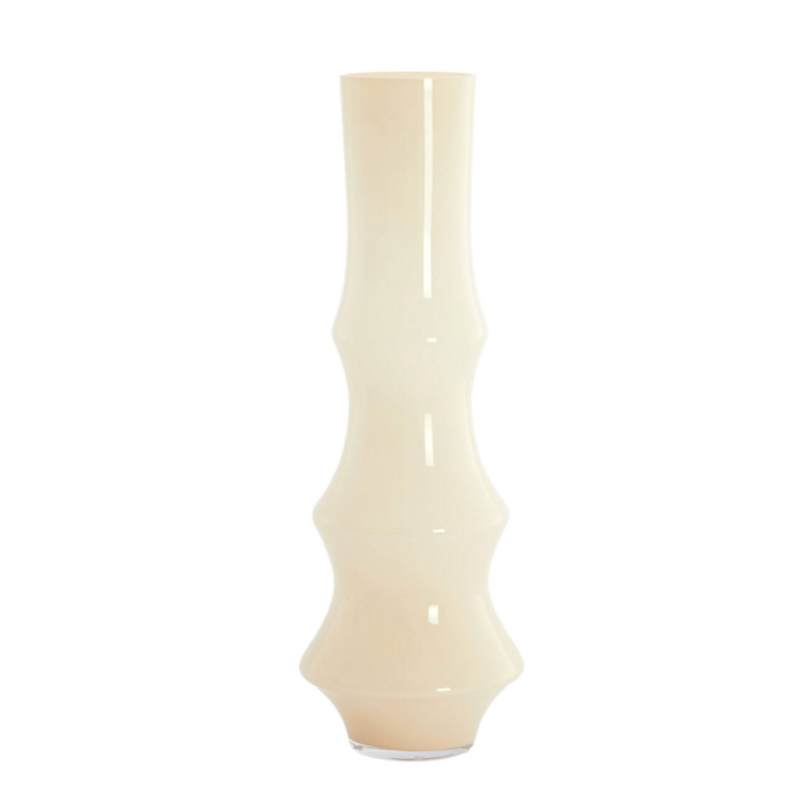 -- Vaas Ø23,5x70 cm  glas crème wit