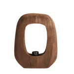 -- Tafellamp 24x8x30 cm hout chocolade bruin