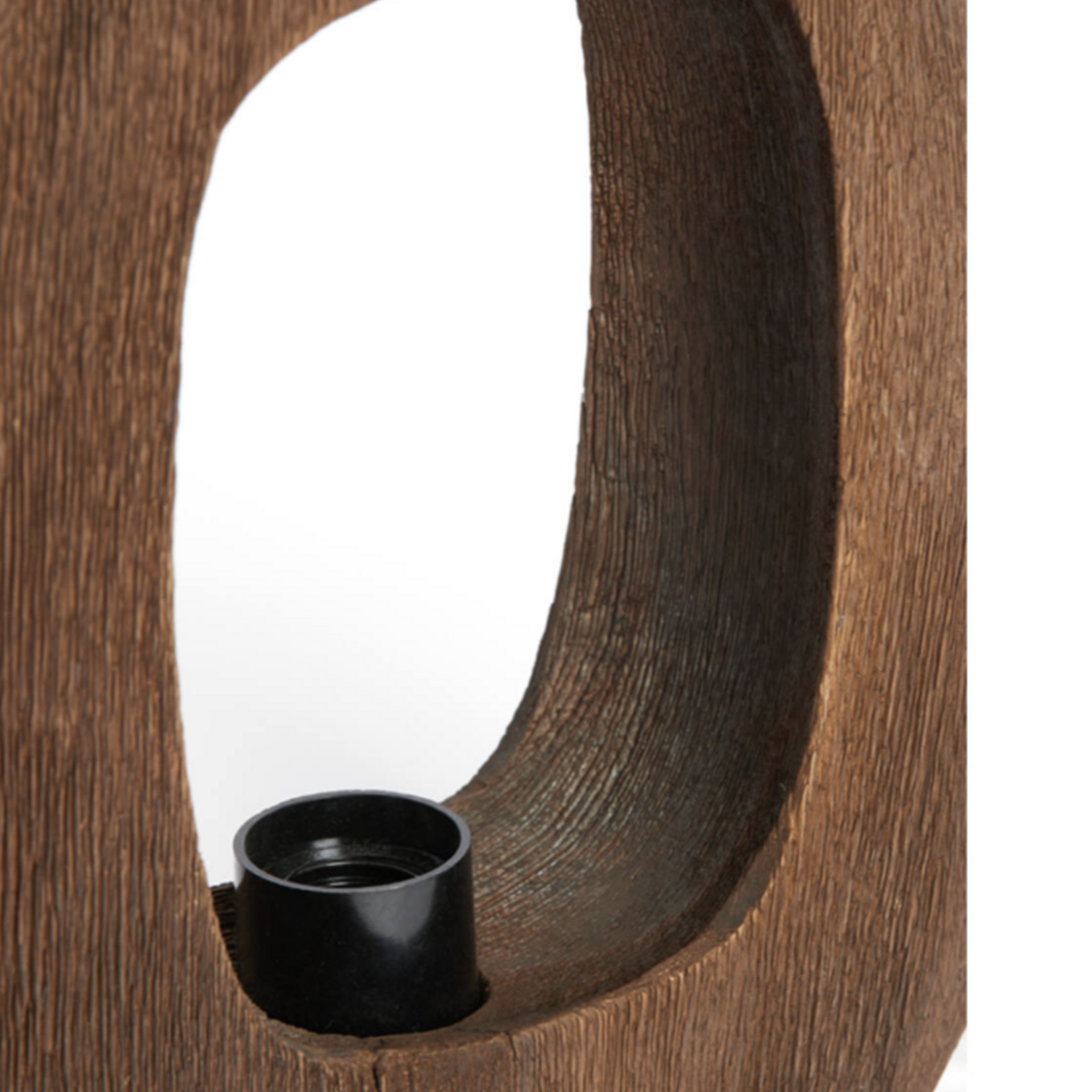 -- Tafellamp 24x8x30 cm hout chocolade bruin
